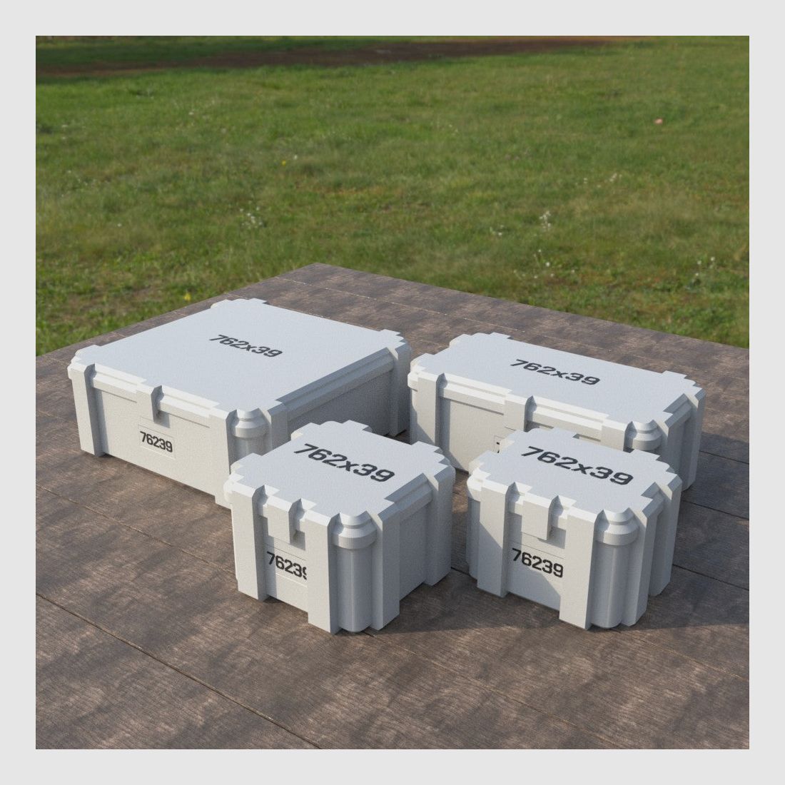 Filamelt scatola per munizioni / Ammo Box 7.62x39 - scatola per cartucce 'coperchio a ribalta' - 20 / 25 / 50 / 100 colpi