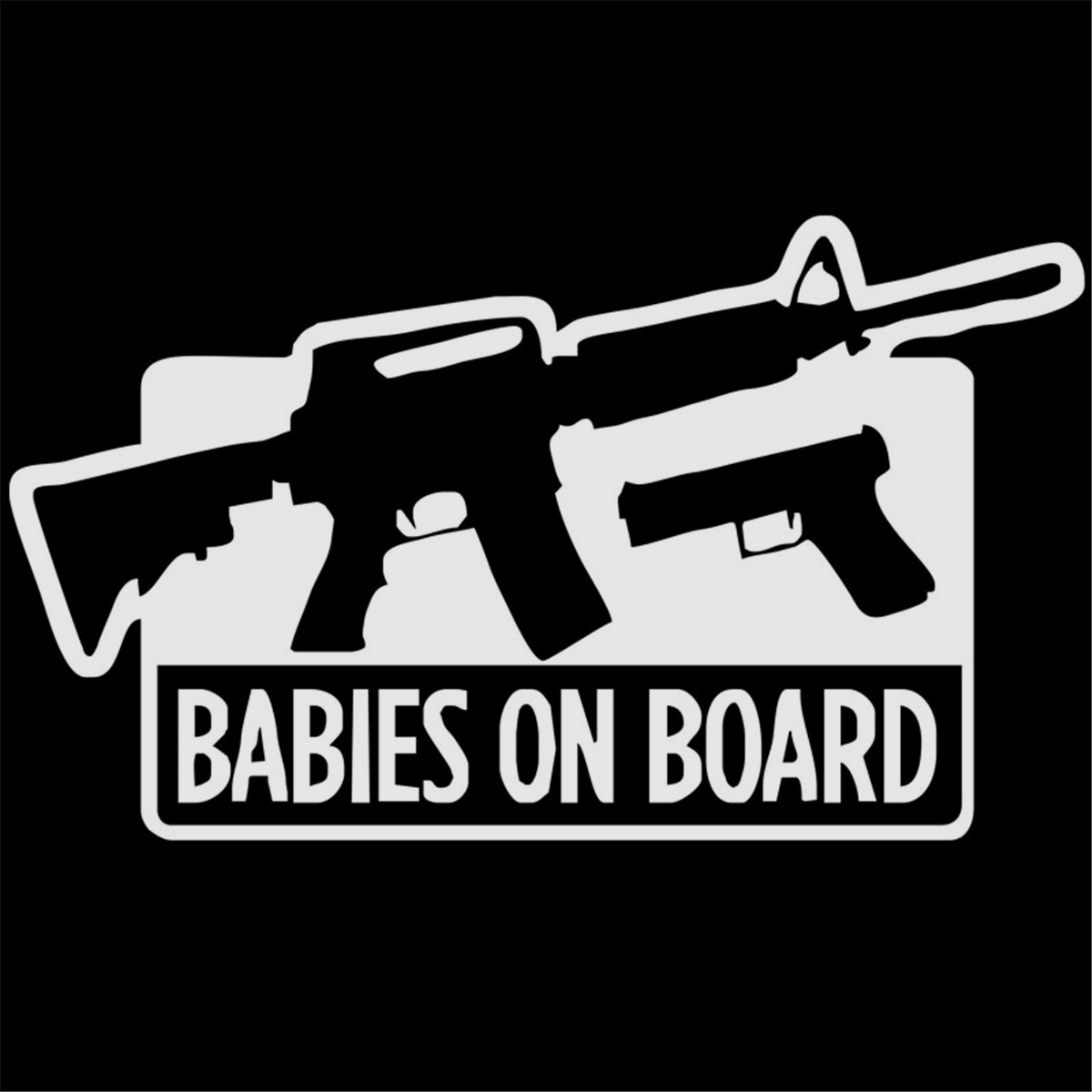Babies on Board Aufkleber - Weiß