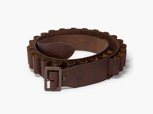 Hunter's leather cartridge belt Jano brown (caliber 12, 16, 20)