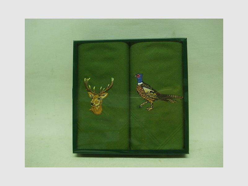 Taschentücher 2-er Pack - Motiv:Hirsch/Fasan