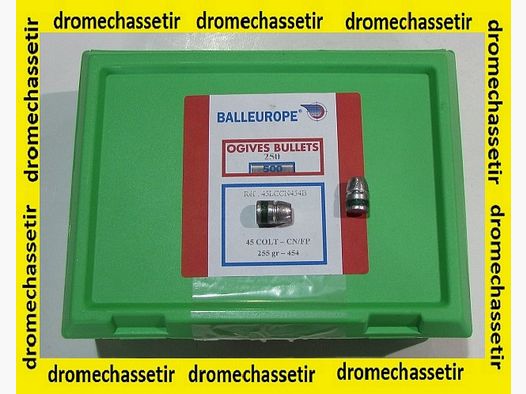 Box mit 250 Bleigeschossen Balleurope, Kal. 454, 255 grains FP