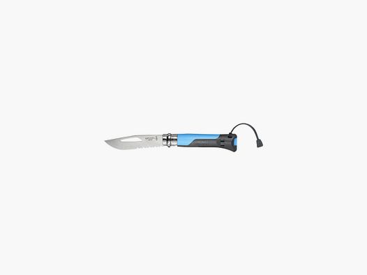 Opinel 08 Outdoor Messer Klinge inox Griff Polymer blau