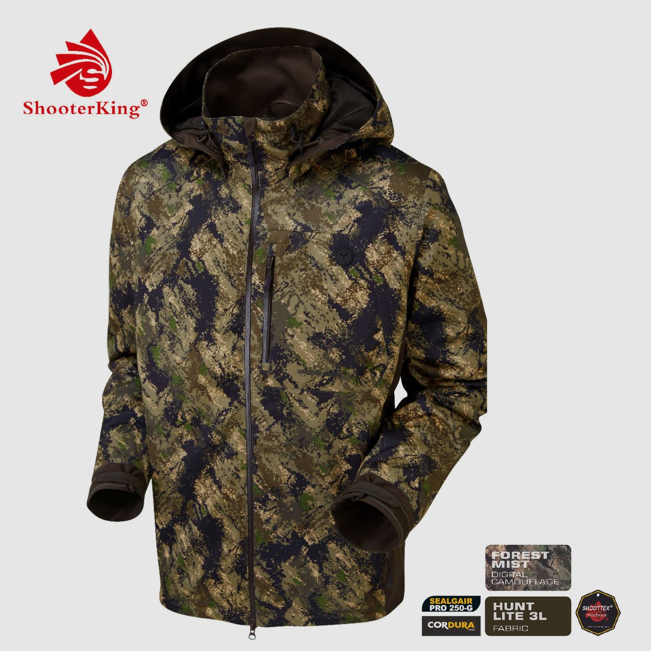 SHOOTERKING Huntflex veste Digital Camo Forest Mist homme, image 1 sur 5