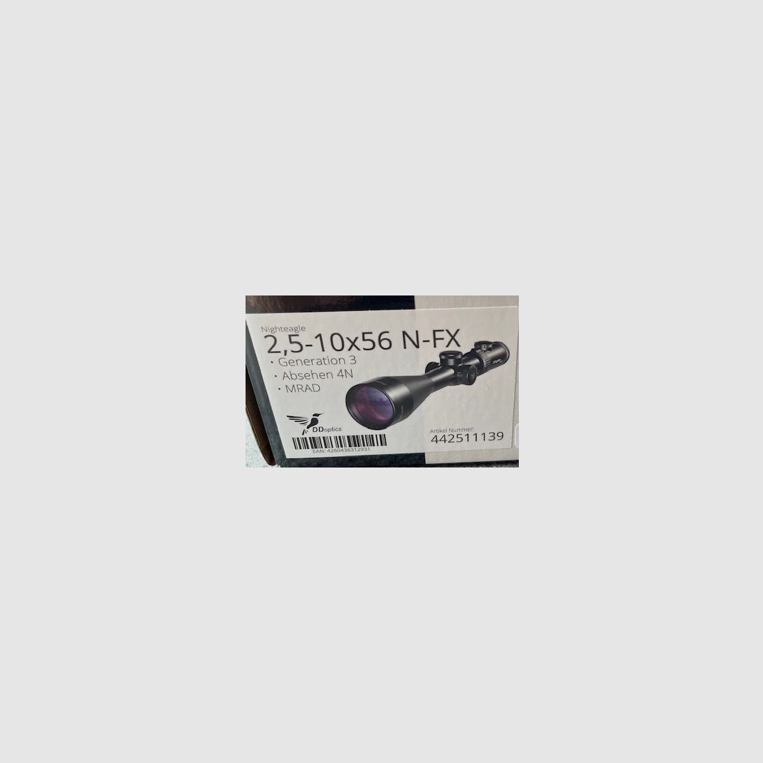 DDoptics telescopio V4 2,5-10X56 NFX