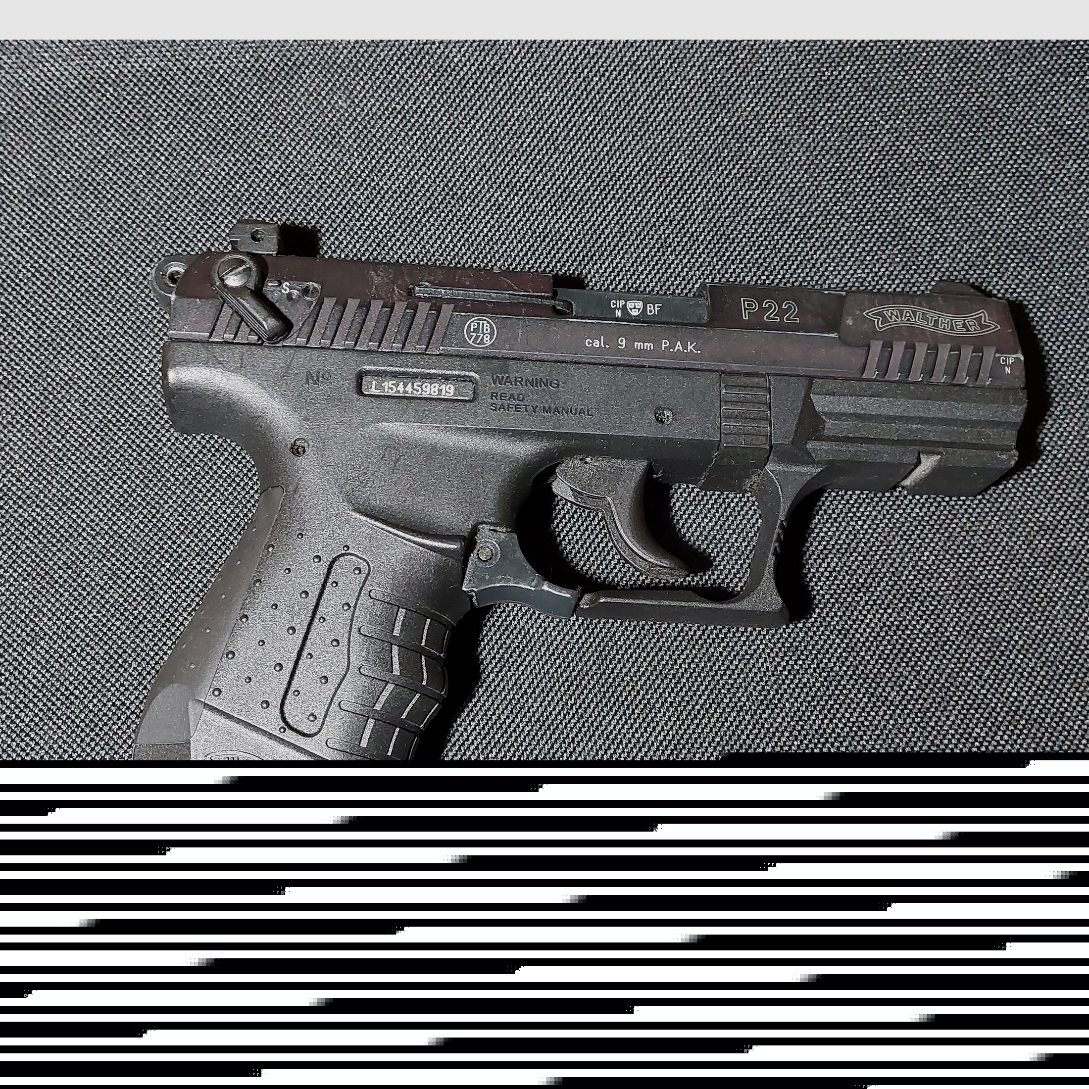 Walther P22 (P 22 Classic) Schreckschuss Pistole 9mm P.A.K. schwarz (PTB 778)