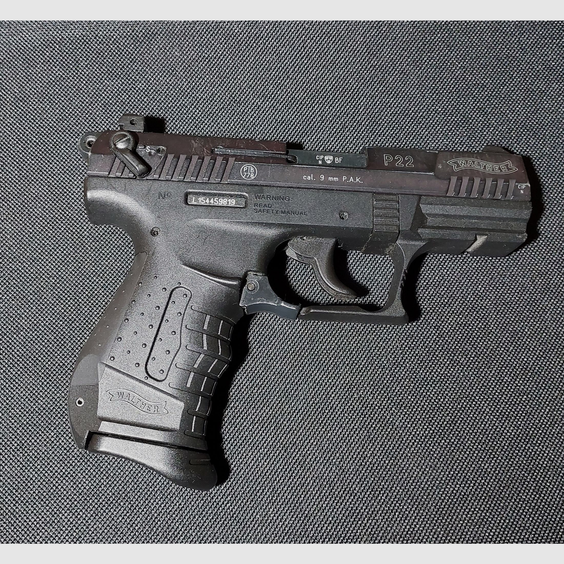 Walther P22 (P 22 Classic) Schreckschusspistool 9mm P.A.K. zwart (PTB 778)