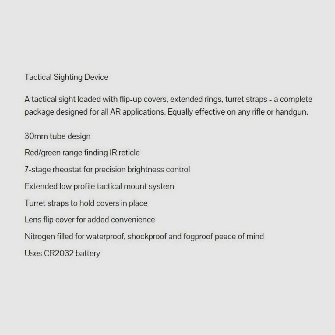 Sun Optics USA IR-Dot 1x30 rouge/vert Tac