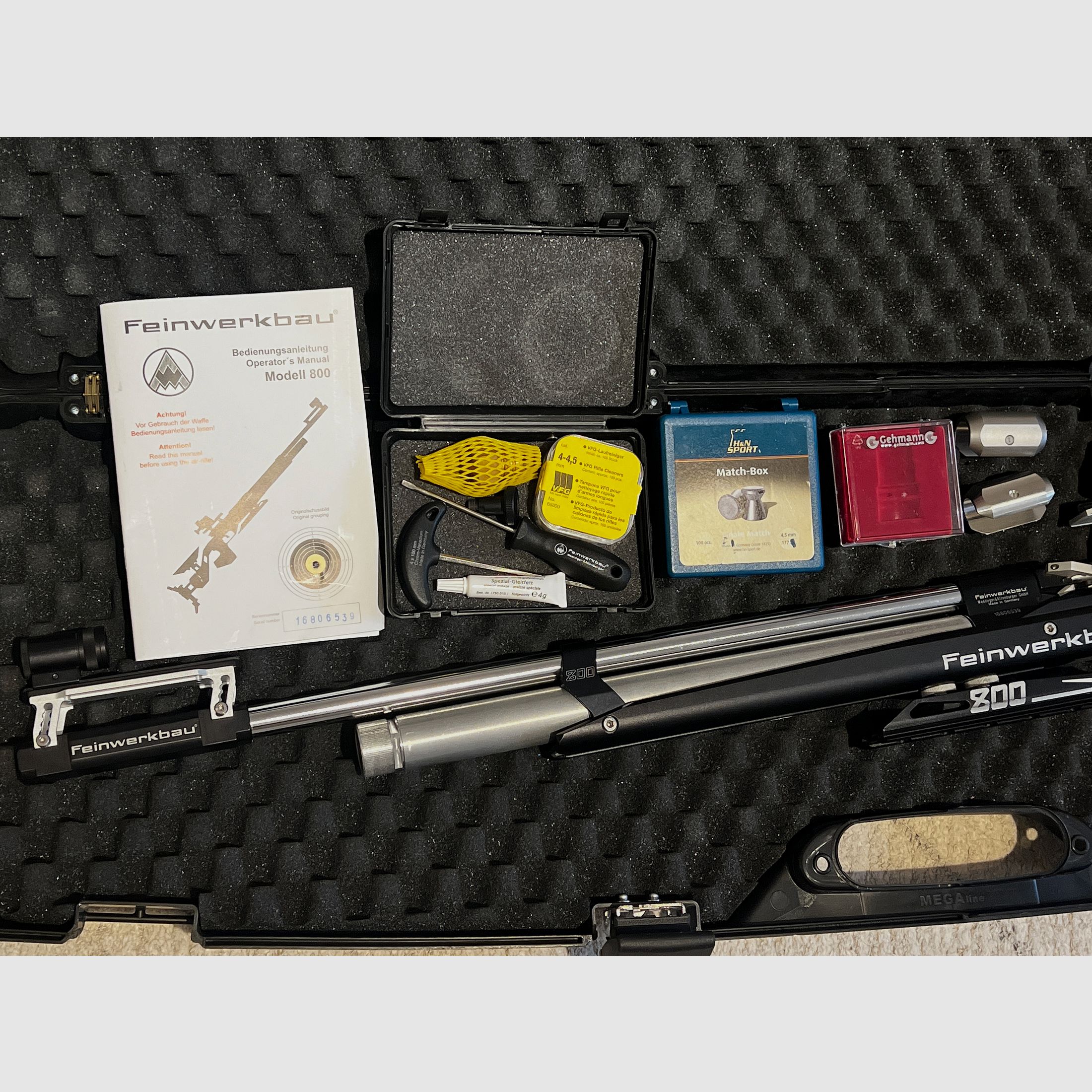 Complete package Feinwerkbau 800 Alu + Gehmann 6-color filter + TEC-HRO tripod 2.0