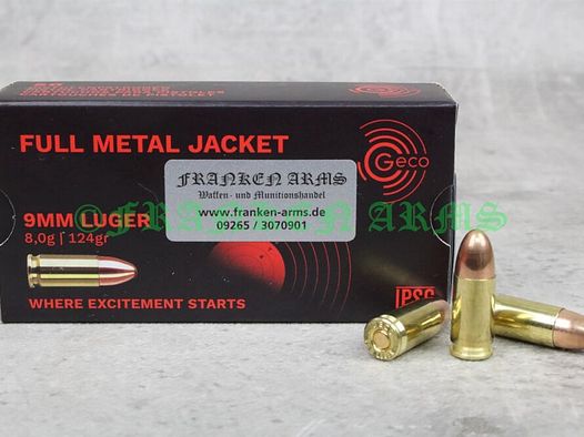 Geco	 9mm Luger VM 124gr. 8,0g 50 Stück Staffelpreise