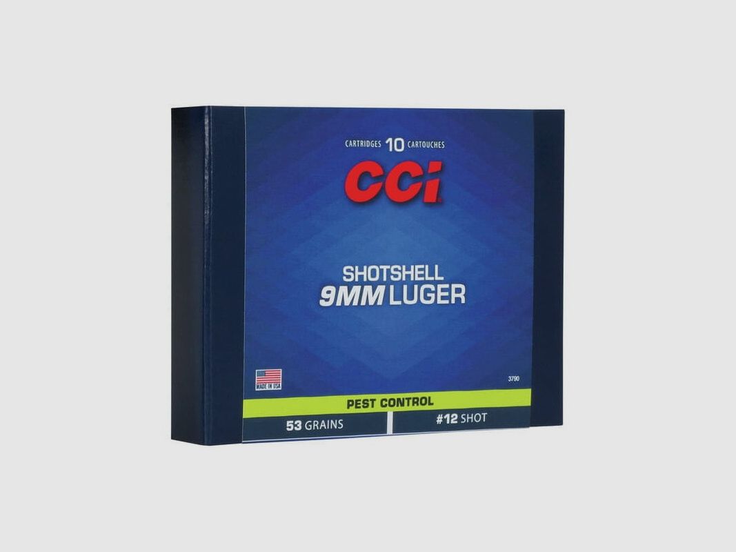 CCI 9 mm PARA Pest Control cartucho de perdigones, 8,18 g/93 gr (10 uds.), imagen 1 de 2