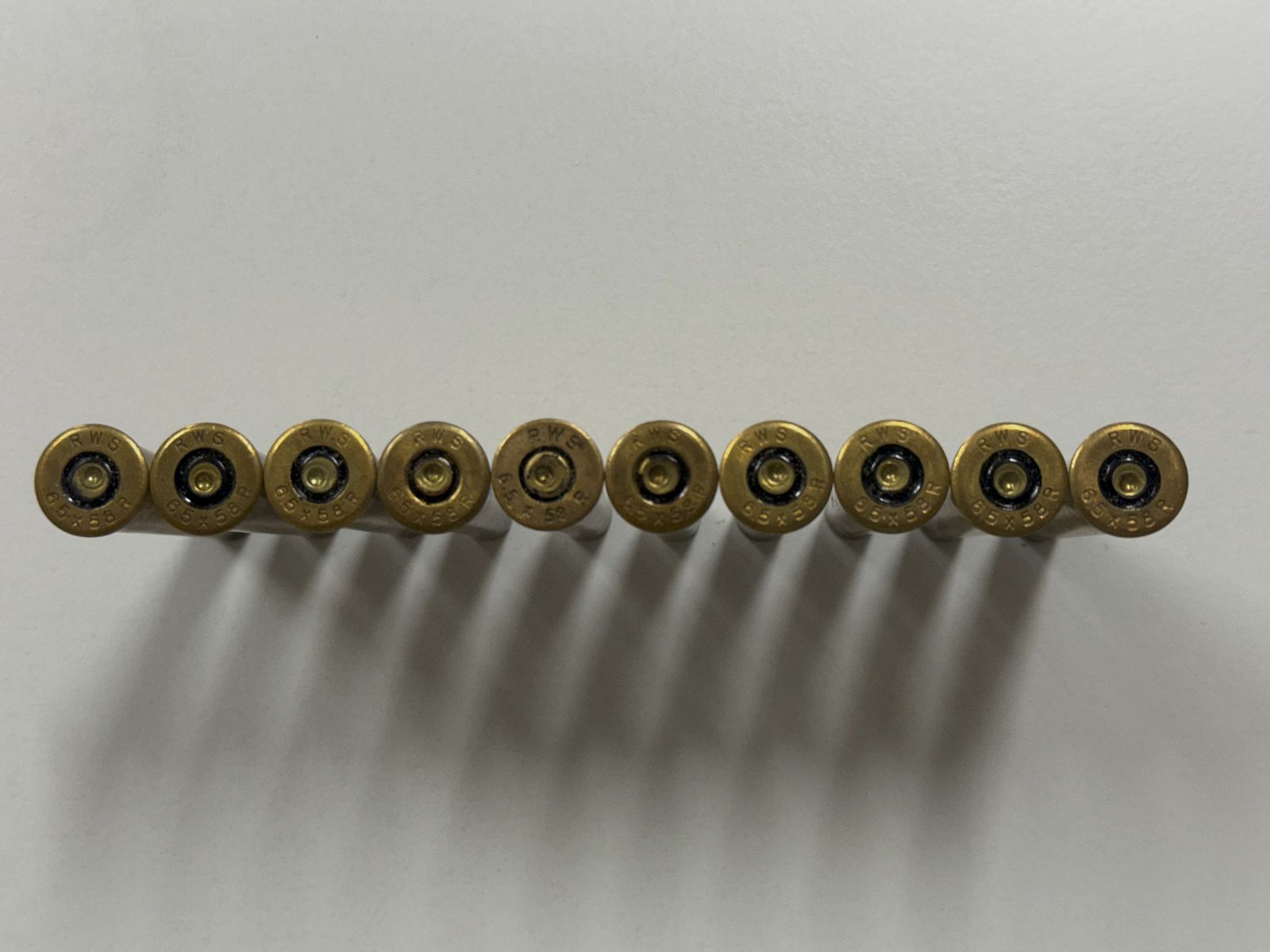 6,5 x 58 R Hülsen RWS in der Originalpackung