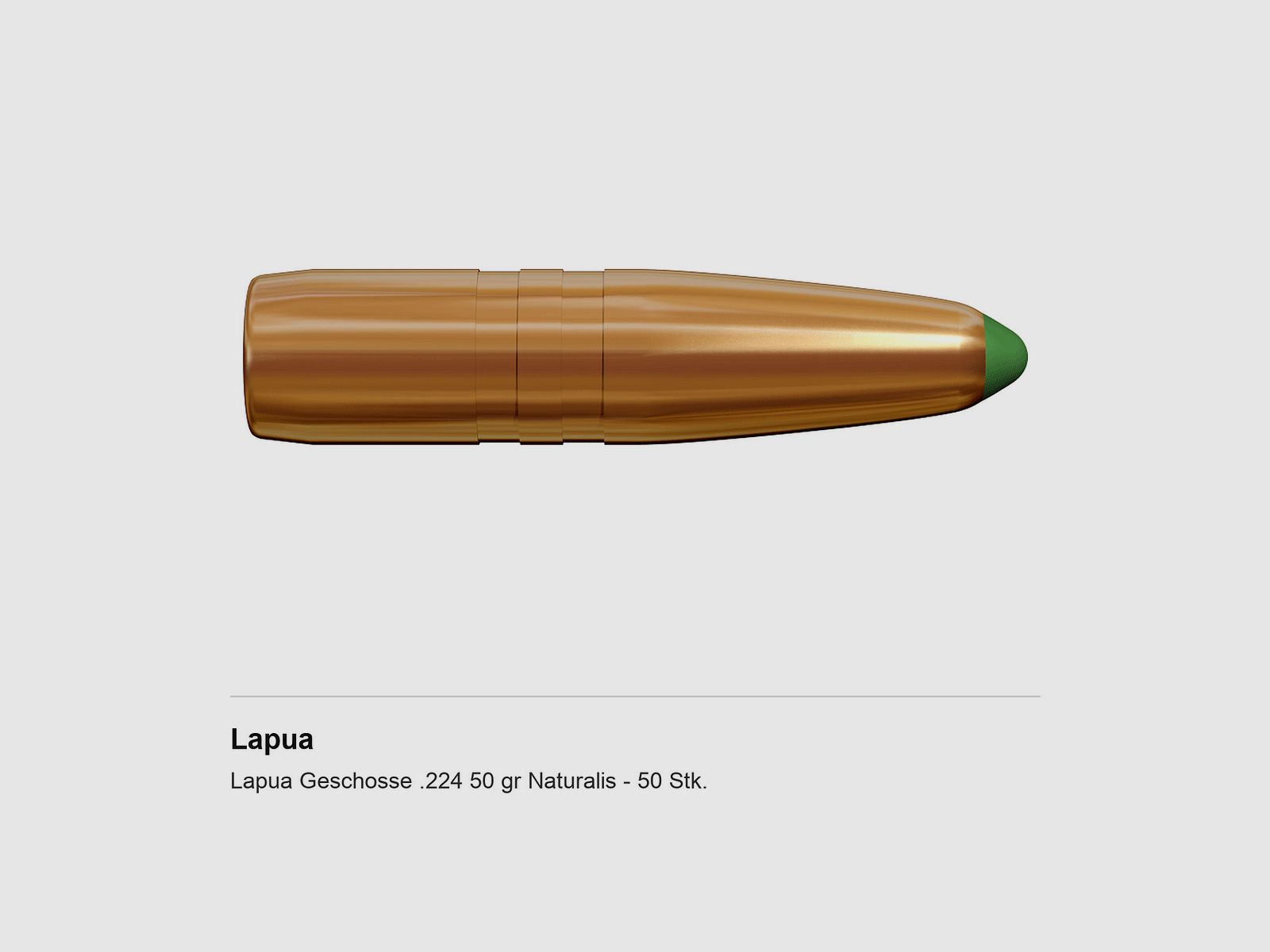 Lapua Geschosse .224 50 gr Naturalis – 50 Stk.