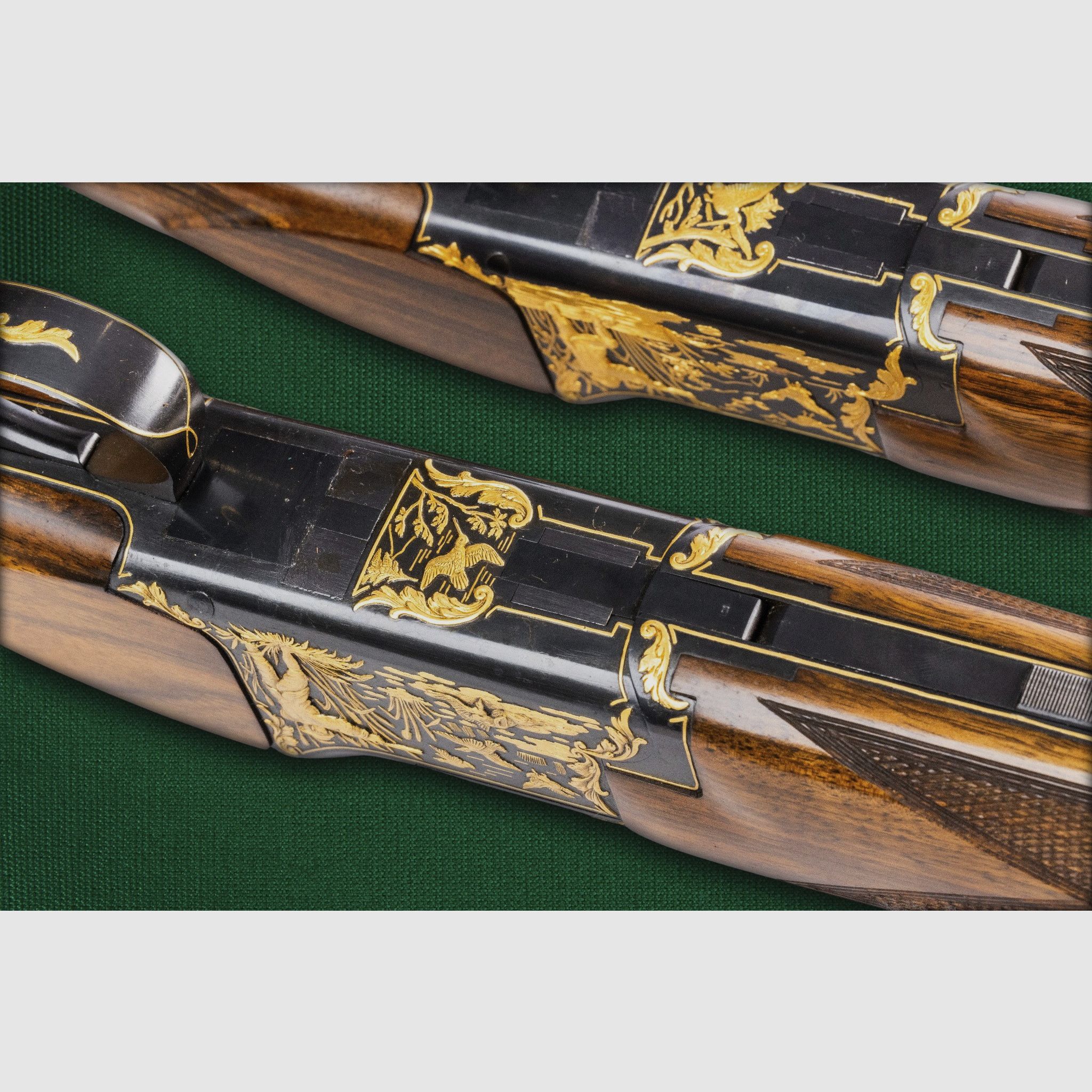 2 Browning B25 / FCS 25 Luxus-Flinten – Goldgravur – Sammlerzustand – Zertifikat