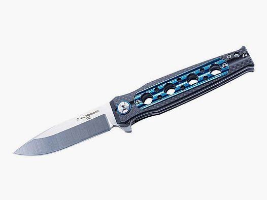 Einhandmesser Carbon - 9,7cm Klinge, Stahl D2