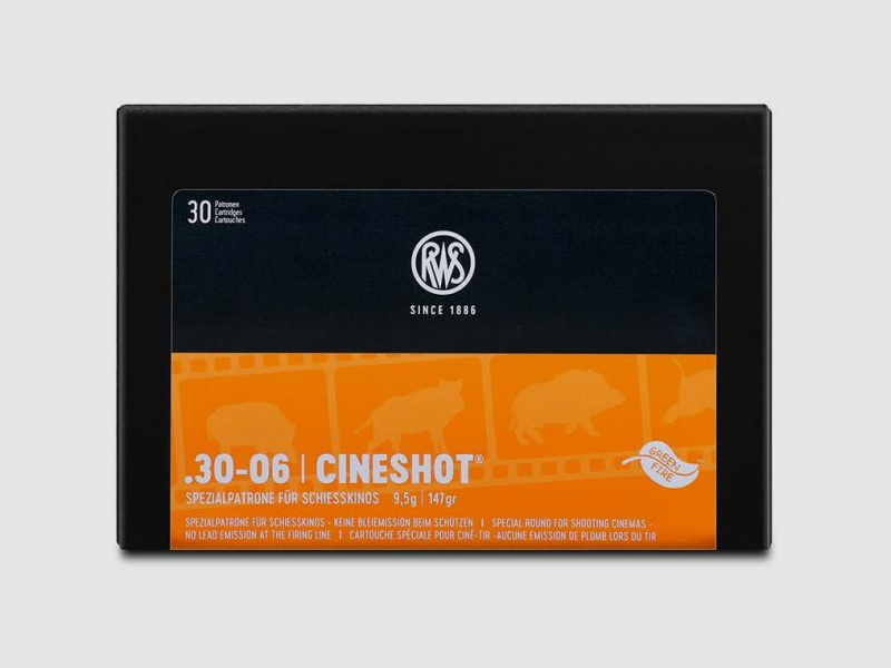 RWS Kugelpatronen .30-06 CINESHOT 9,5g/147grs 30 Stk