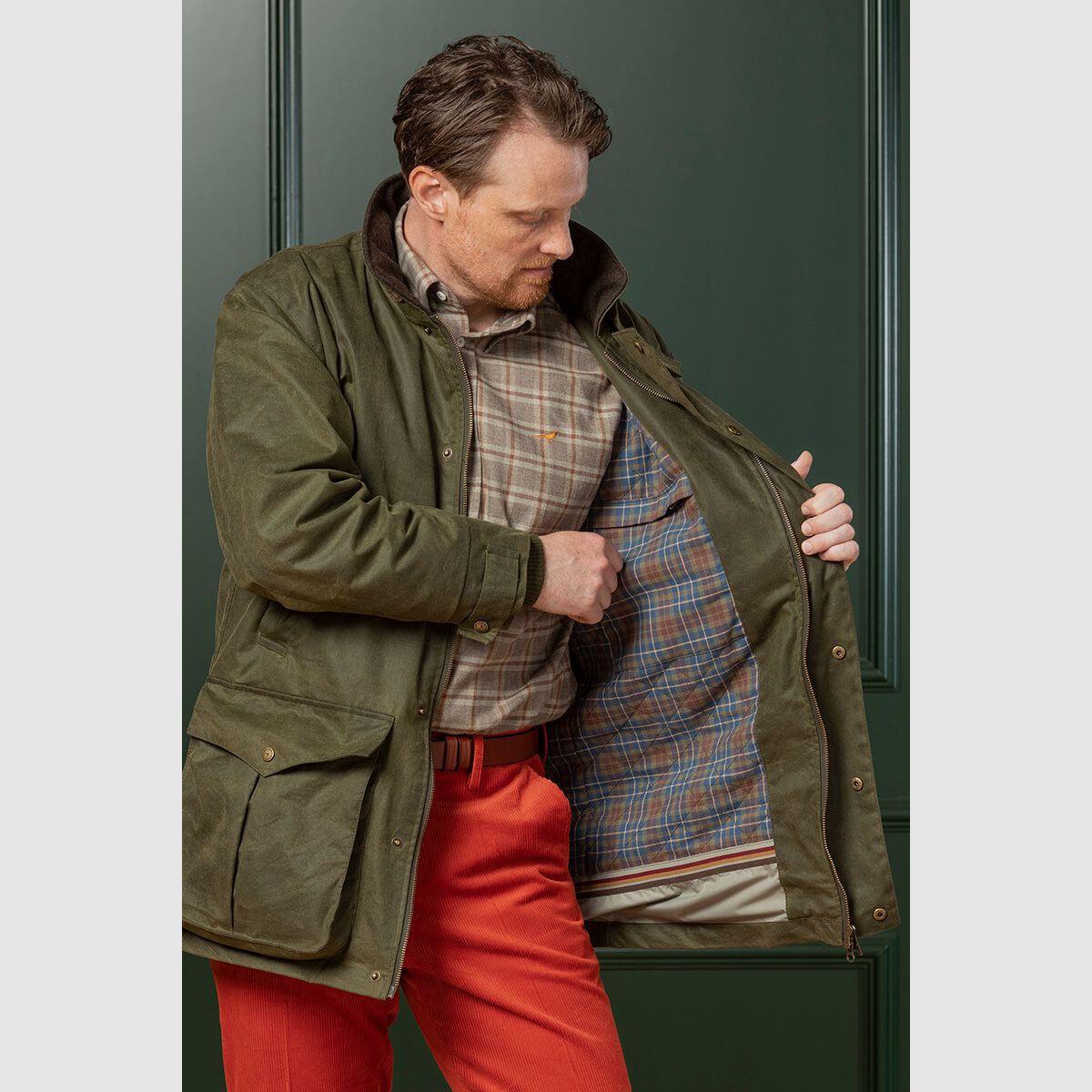Enoch Mens Jagd-Wachsjacke, Bild 11 von 14