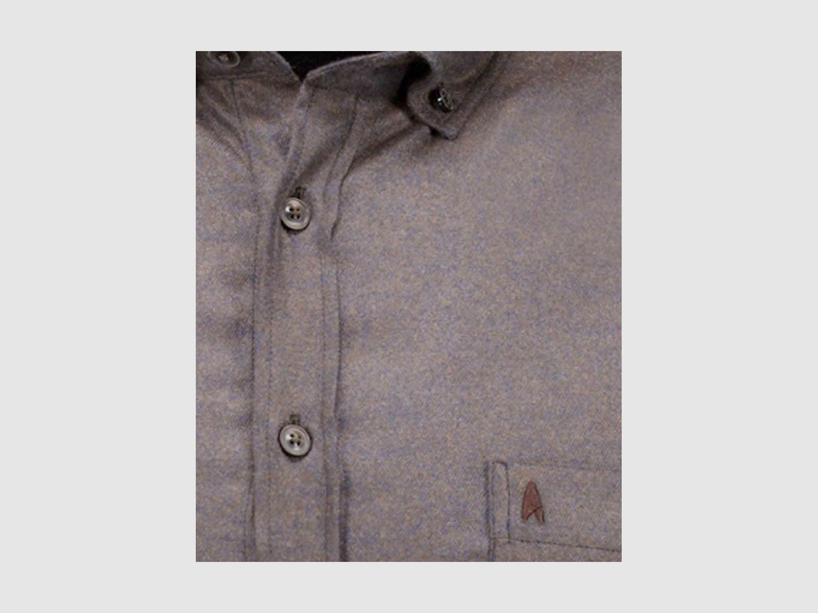 RAGMAN Camisa Uni Ceramica, Cuello Button-down Marrón Oscuro