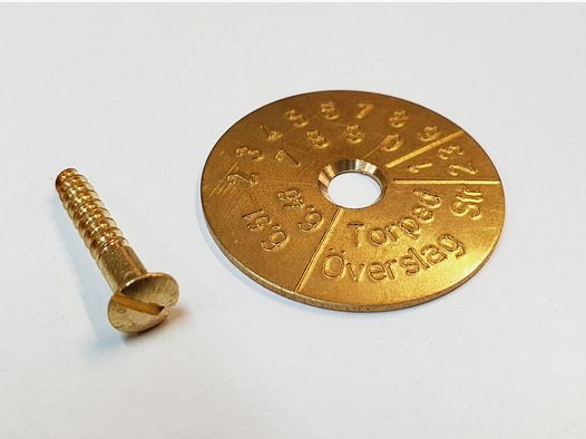 Shaft plaque Swede Swedish Mauser M96 M38 brass diameter plaque