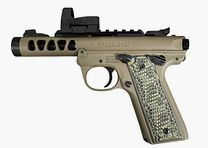 PISTOLET RUGER MARK IV 22/45 LITE .22 LR 4,4"/11,18CM FDE CERAKOTE 1/2"-28 w tym Meopta Meosight IV Red Dot DOSTĘPNY OD RĘKI