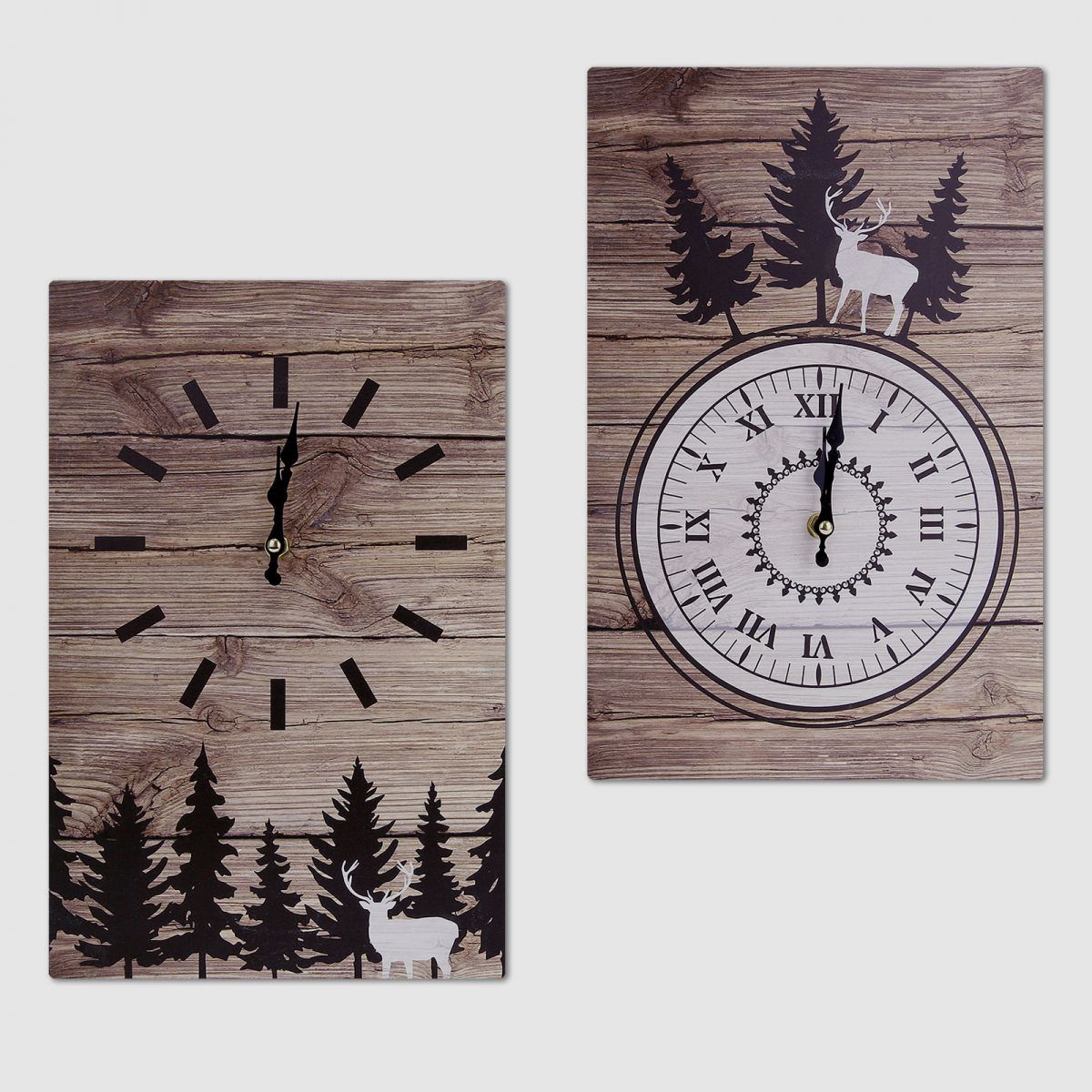 Set van 2 wandklokken