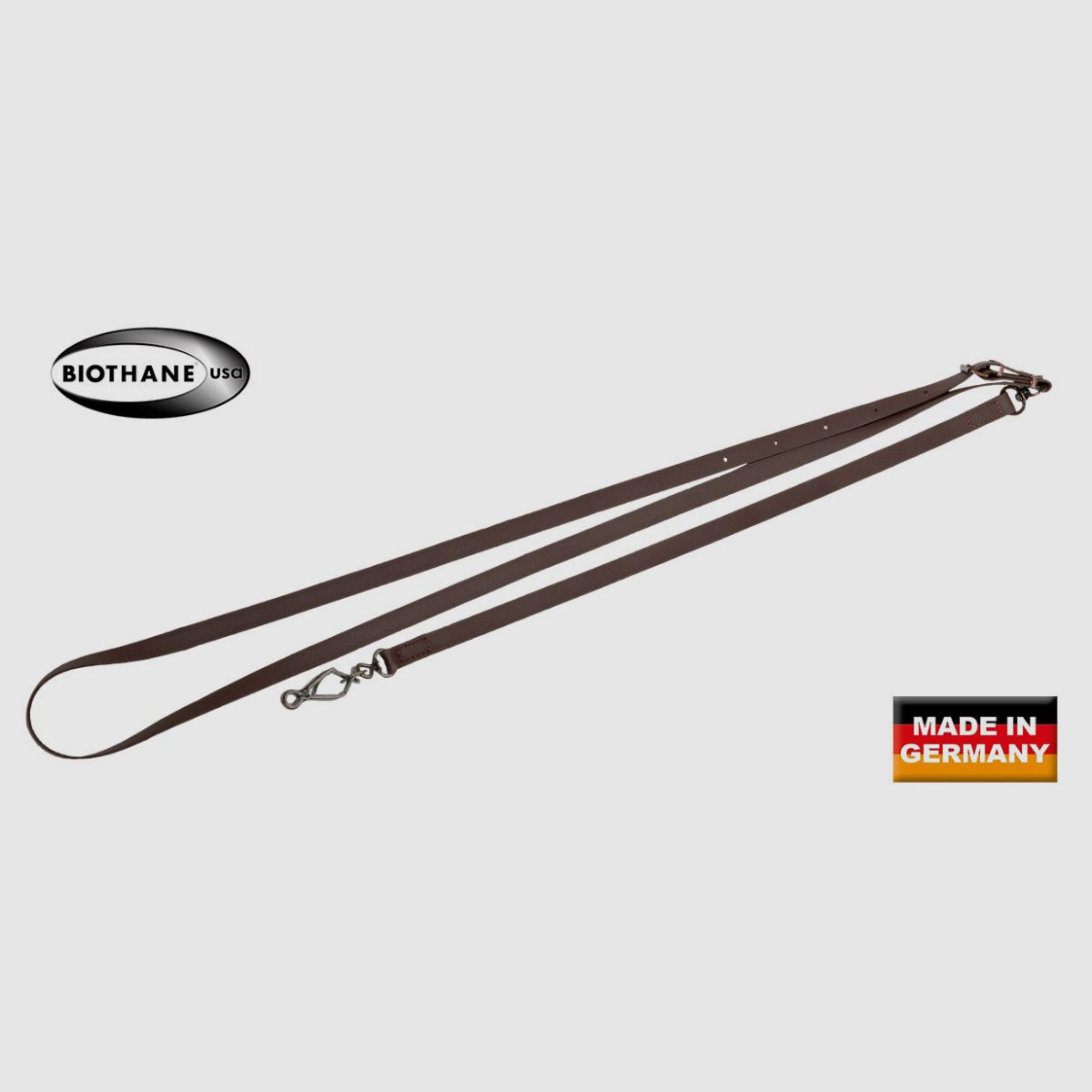 BIOTHANE shoulder leash brown 164cm
