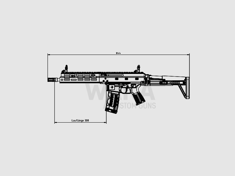 B&T fucile semiautomatico APC223 PRO con impugnatura lunga