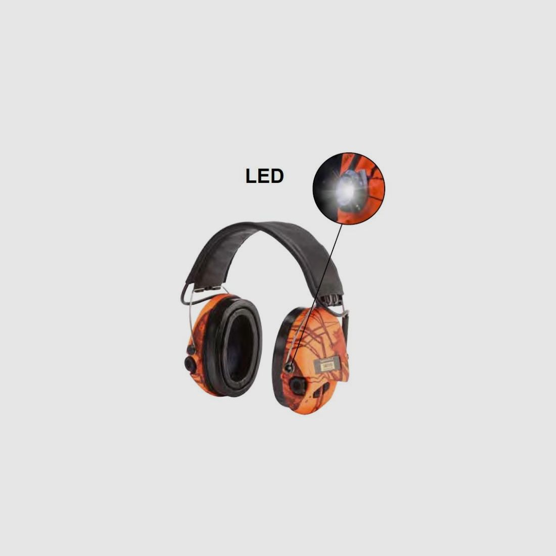 SORDIN Gehörschutz Supreme Pro X LED -camo/Gel 25dB - aktiv und flach