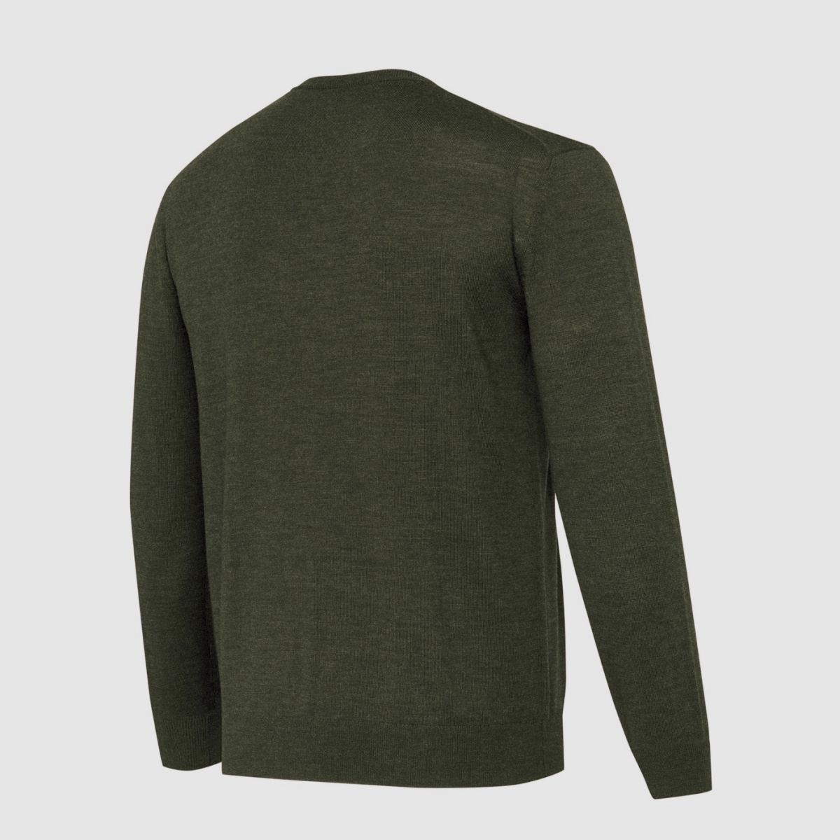 BERETTA Suéter de V en Merino Verde Musgo