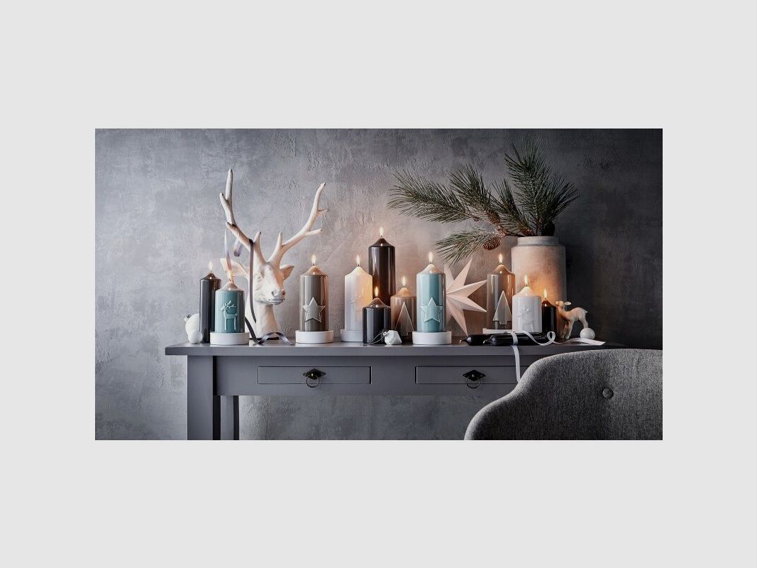 Engels Kerzen Gelackte Stab- oder Stumpkerze mit Geweih