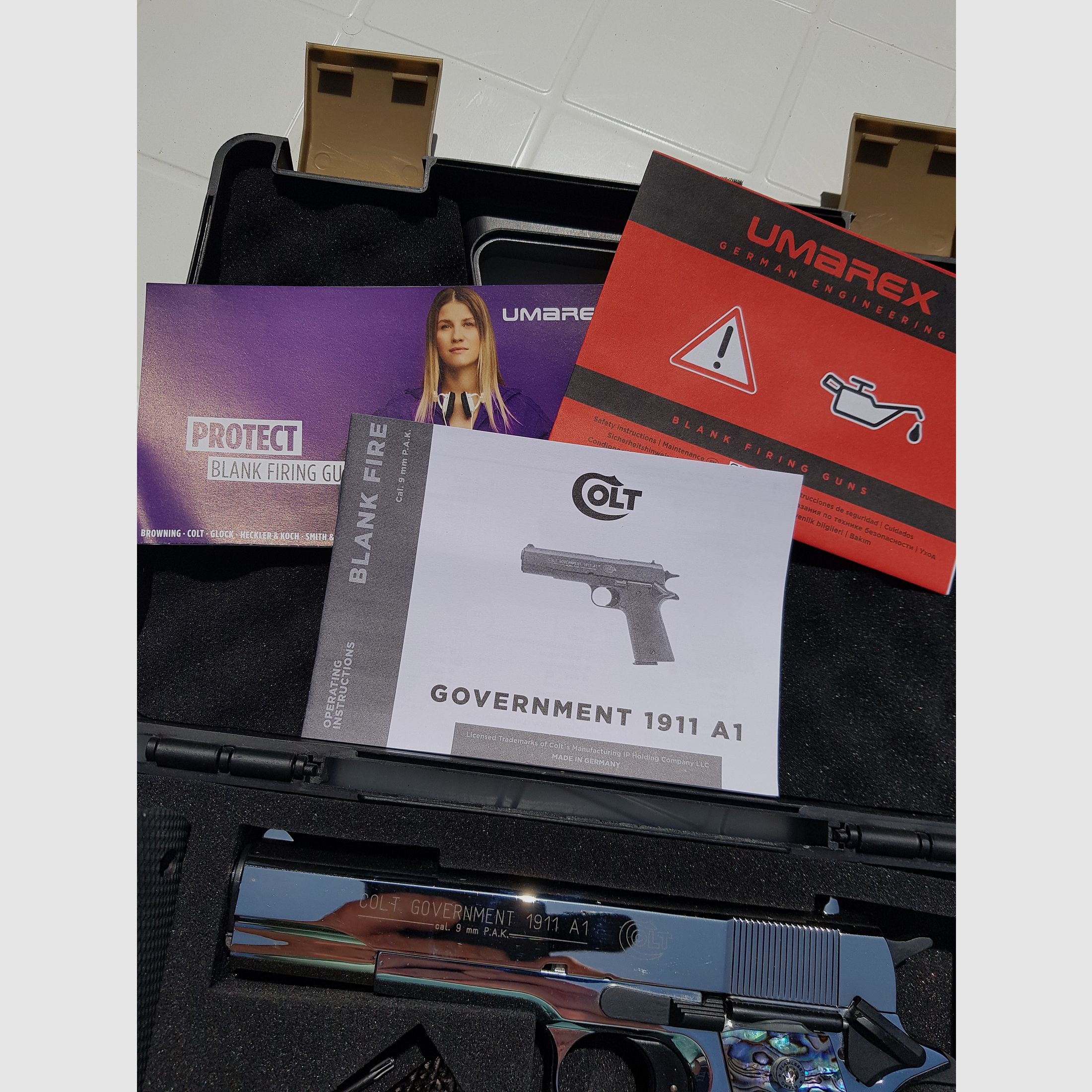 Colt 1911 Chrom, neu, unbeschossen, lange Federführung, Sammlerstück.