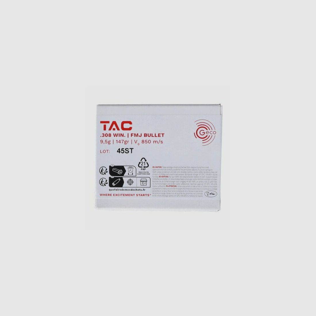 GECO Büchsenpatronen .308Win VM TAC, Bild 2 von 2