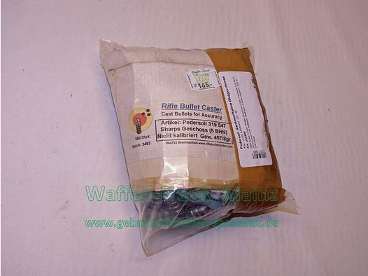 Pedersoli Gardone/Italia balas de plomo Sharps no calibradas