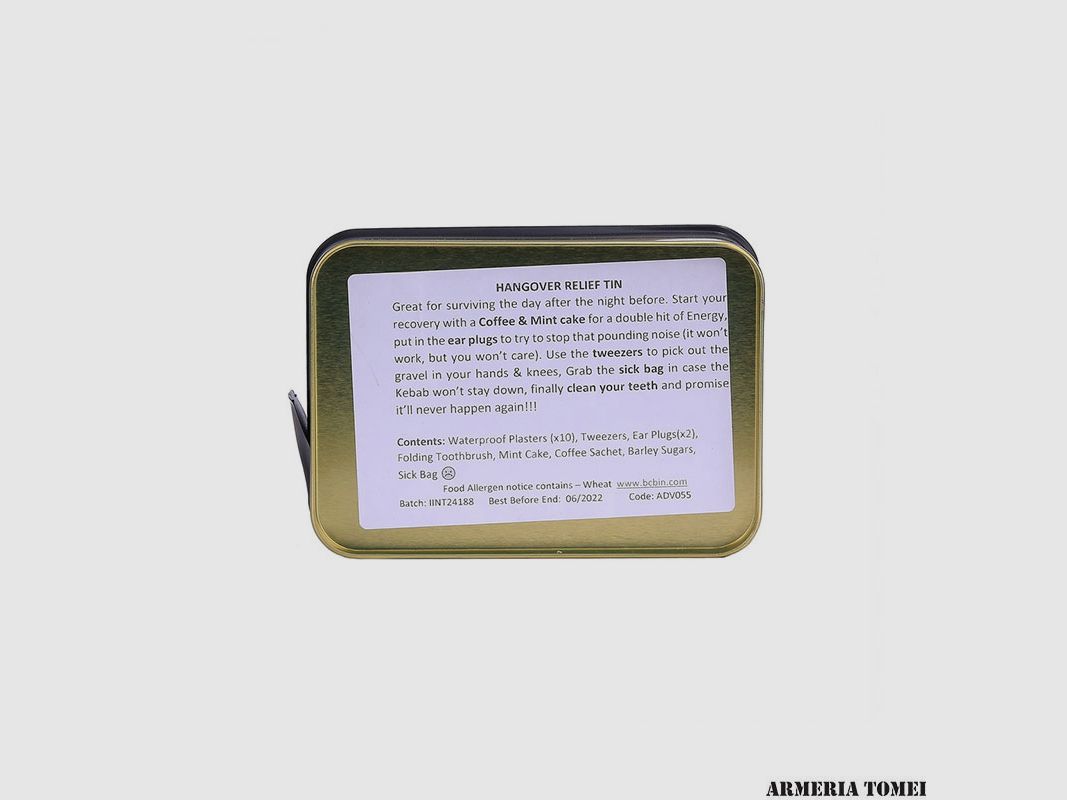 BCB – DOSSIER HANGOVER RELIEF TIN ADV055, Bild 2 von 2