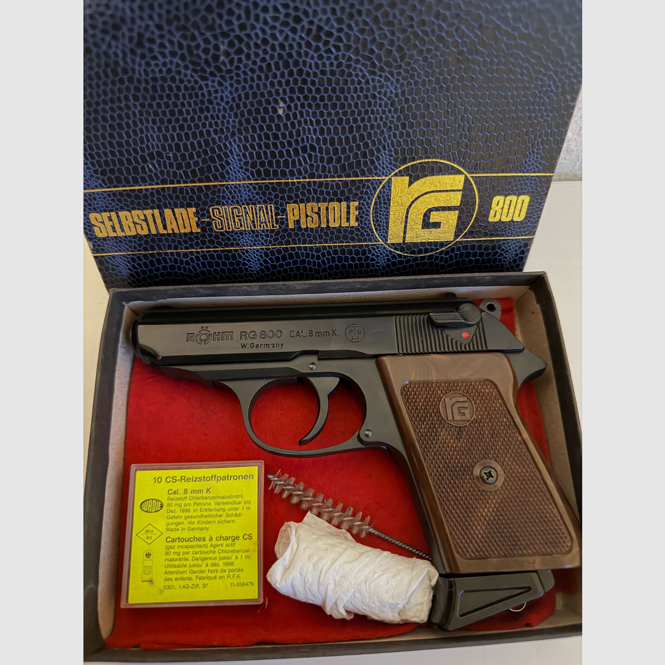 Röhm RG 800 8 mm K. blank firing gas pistol OVP