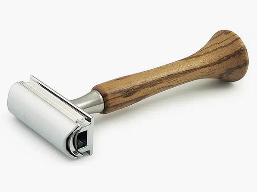 PUMA Rasierhobel 4Shave mit Zebrano-Edelholzgriff