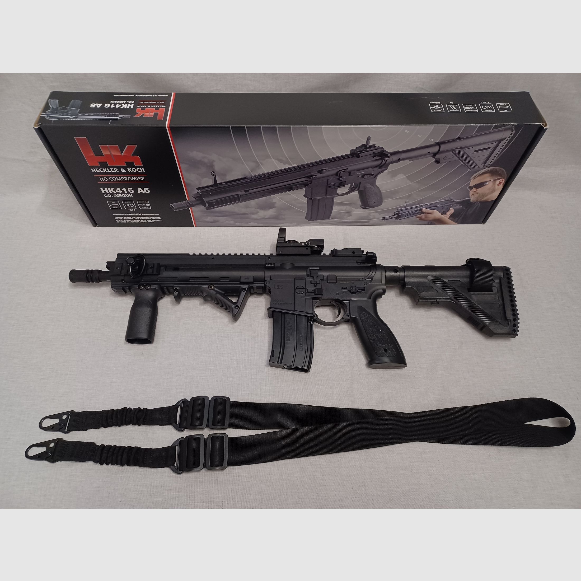 Heckler & Koch HK416 A5 / 4,5 mm BB / Blowback / CO2 / Sturmgewehr / OVP (154)