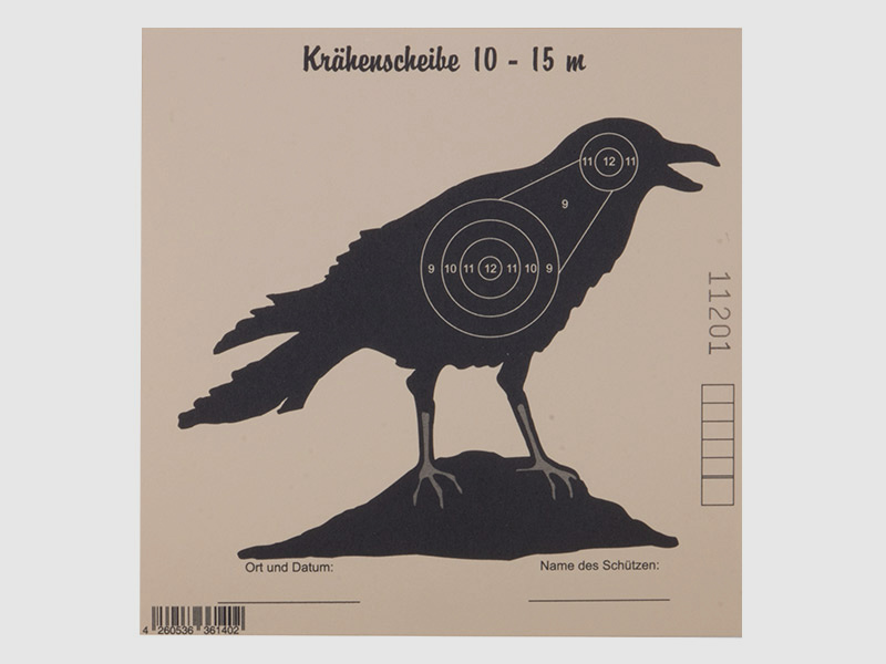 Zielscheibe KrĂ¤he 13,5 x 13,5 cm 100 StĂĽck