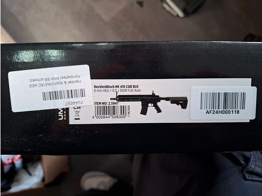HK 416 CQB BLK 6mm AEG <0,5J 300R Full Auto