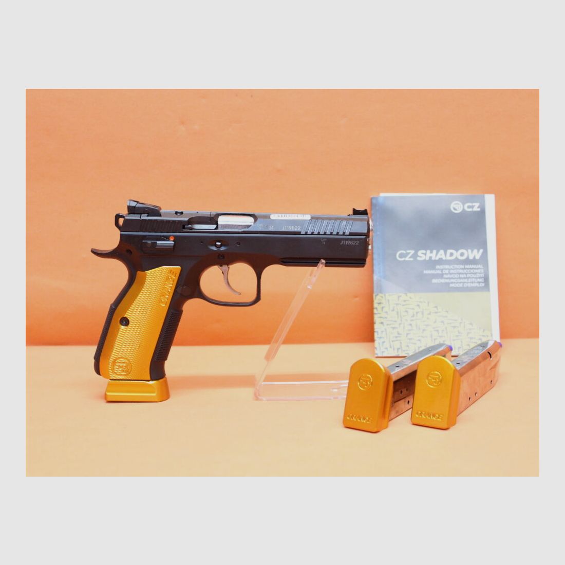 CZUB Ha.Pistool 9mmLuger CZUB CZ SHADOW2 Oranje OR Optics Ready 119mm Loop/ voor Red Dot Sight CZ75