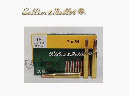 20 Cartouches S&B cal 7×64 140gr SP