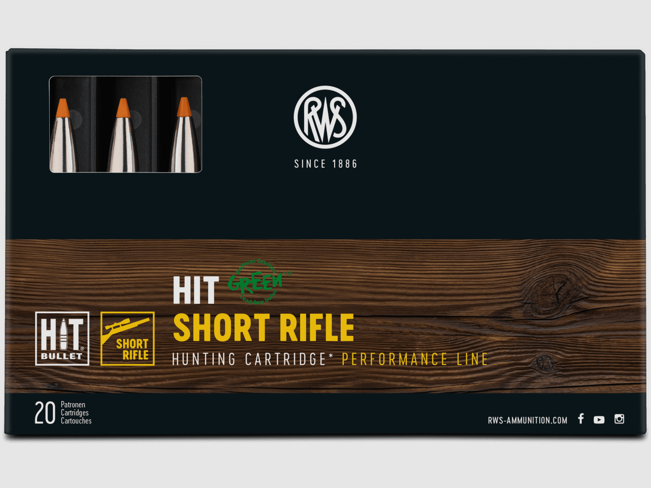 RWS 8x57 IS Hit Short Barrel 160 gr. - 20 pcs.