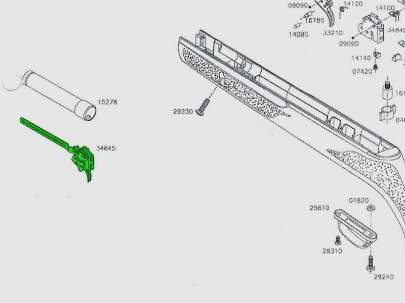 Abzug komplett fĂĽr Luftgewehr Gamo Shadow RSV Viper Desert Whisper X u.s.w., Ersatzteil