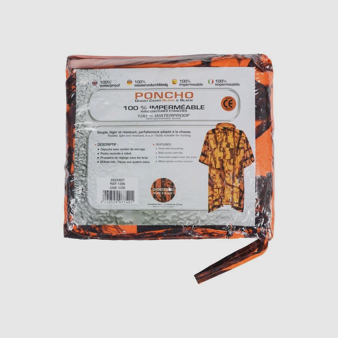 Camo Blaze Percussie Poncho, afbeelding 2 van 4