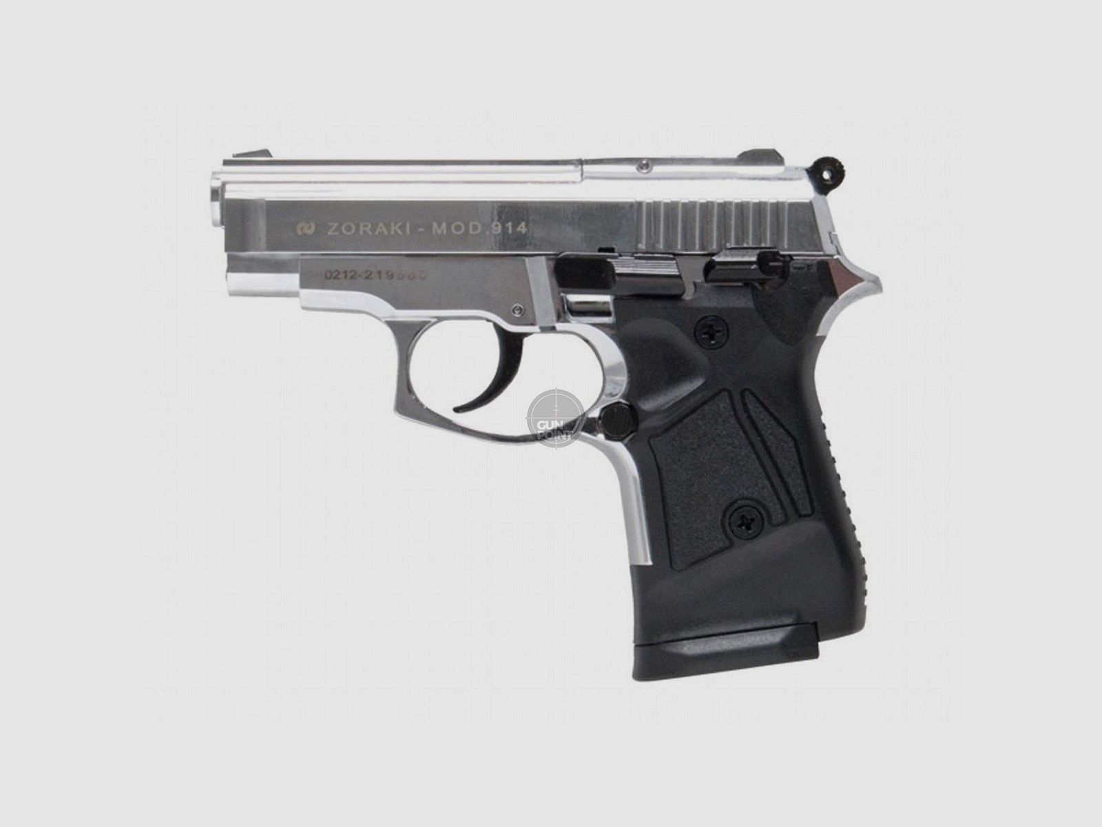 Blank - Gas Signal Pistol - Zoraki 914 - 9 mm P.A.K - nickel