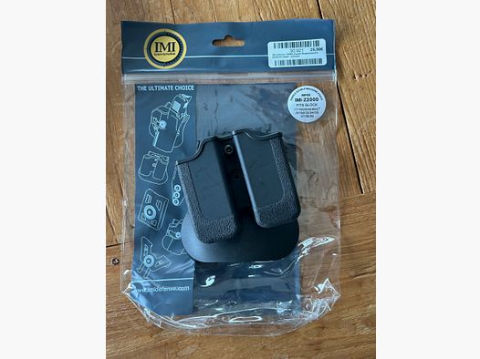 IMI- Z2000 funda de cinturón de inserción para 2 cargadores Glock 9mm incluido envío