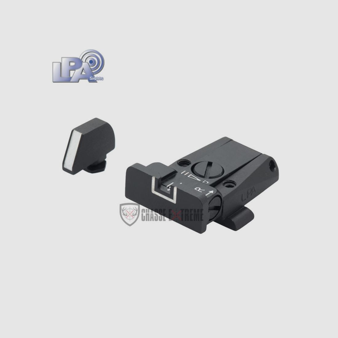 Verstellbare Visierung und Korn LPA für Glock Modelle 17 bis 34 (neue Schwalbenschwanzverbindung)