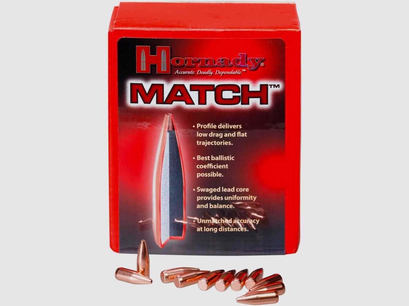 Hornady Geschosse .224 4,4g/68grs. BTHP Match (500 Stück), Bild 1 von 3