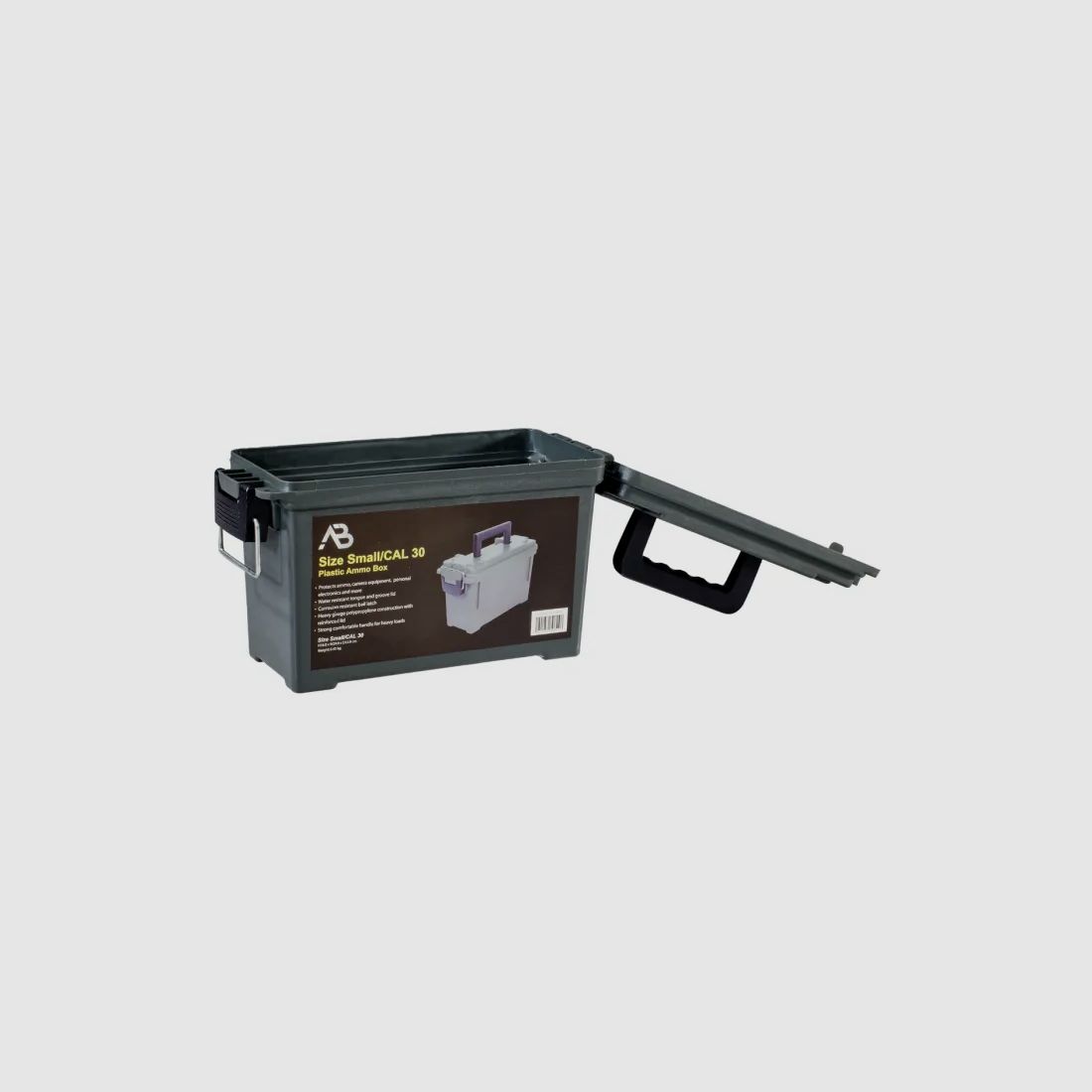 Walczyk na amunicję Gr. 1 (Cal.30), odporny na uderzenia plastik, zamykany, oliwkowy, bez nadruku