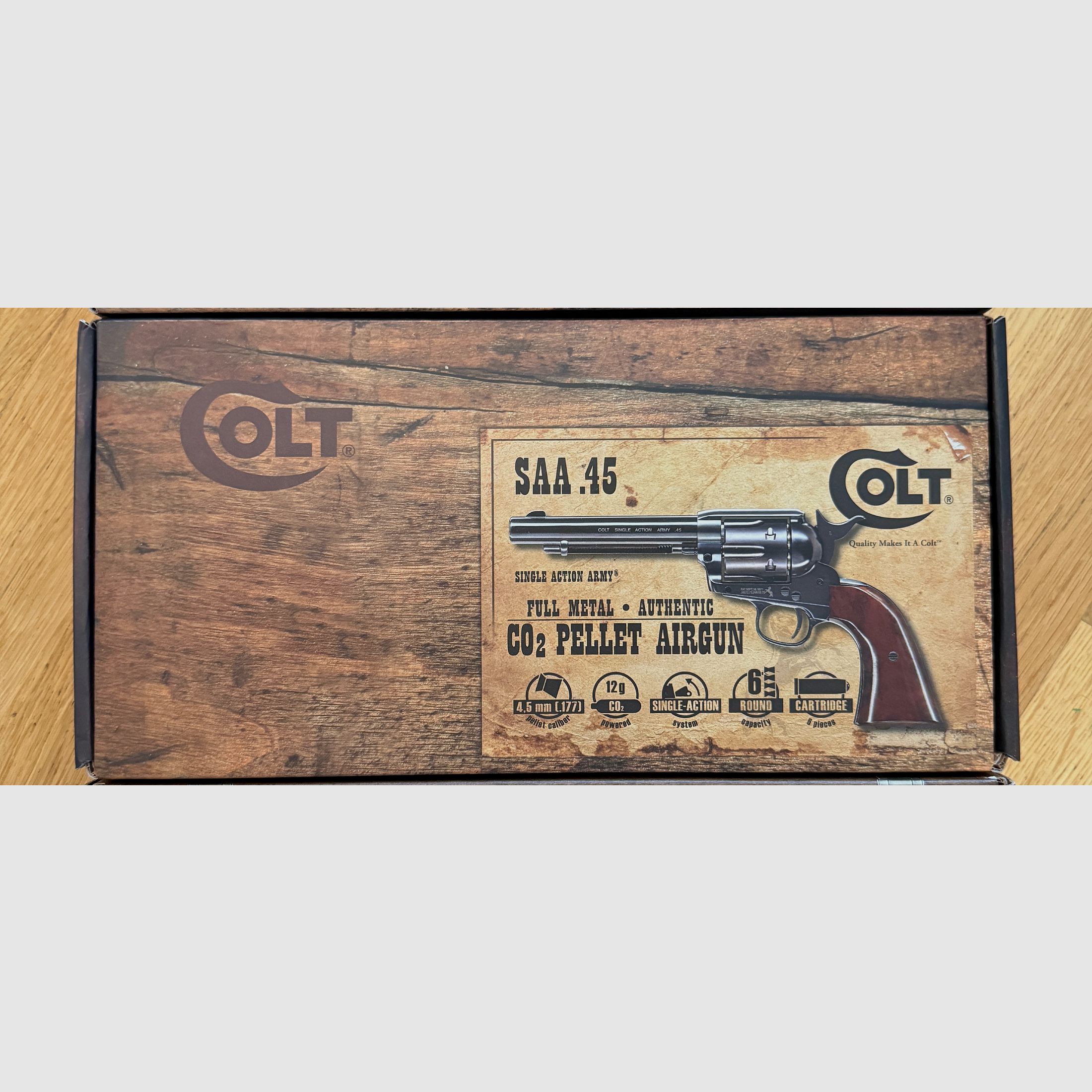 UMAREX CO2 Colt SAA.45 Blued/Brown 4,5mm Pellet