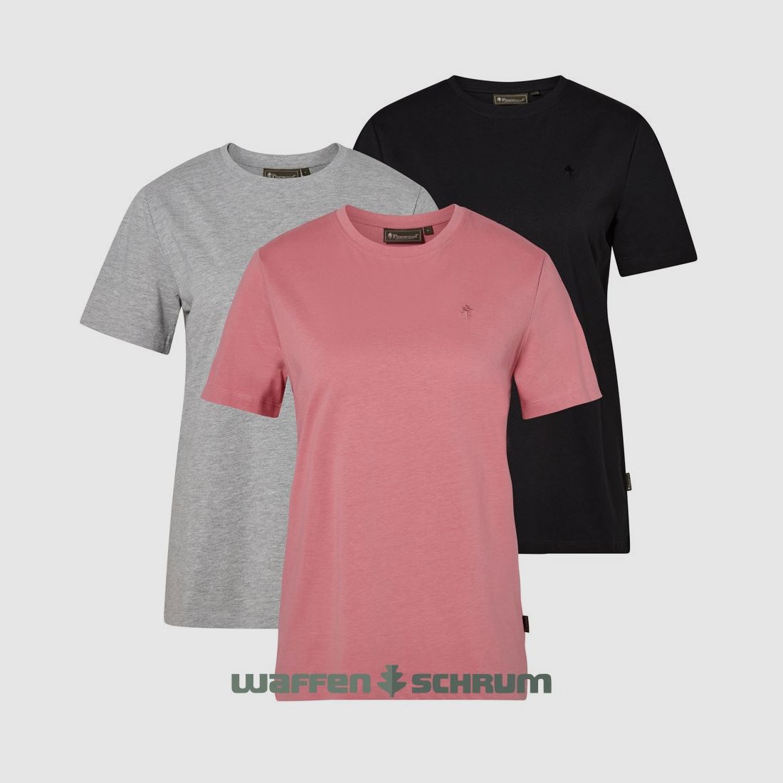Pinewood Camisetas 3-pack Gris Mel/ D. Rosa/ Negro